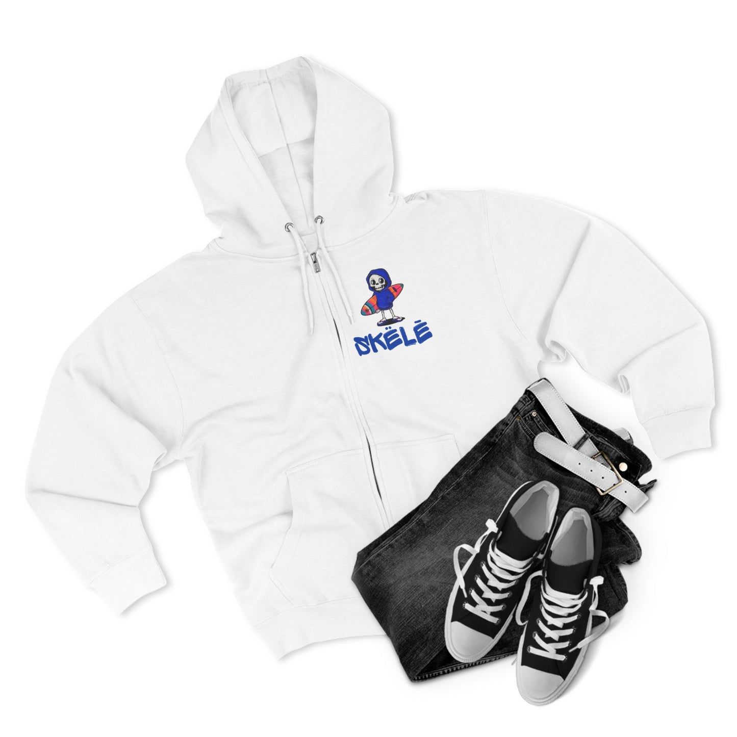 SKëLē Unisex Zip-Up Surfer Hoodie