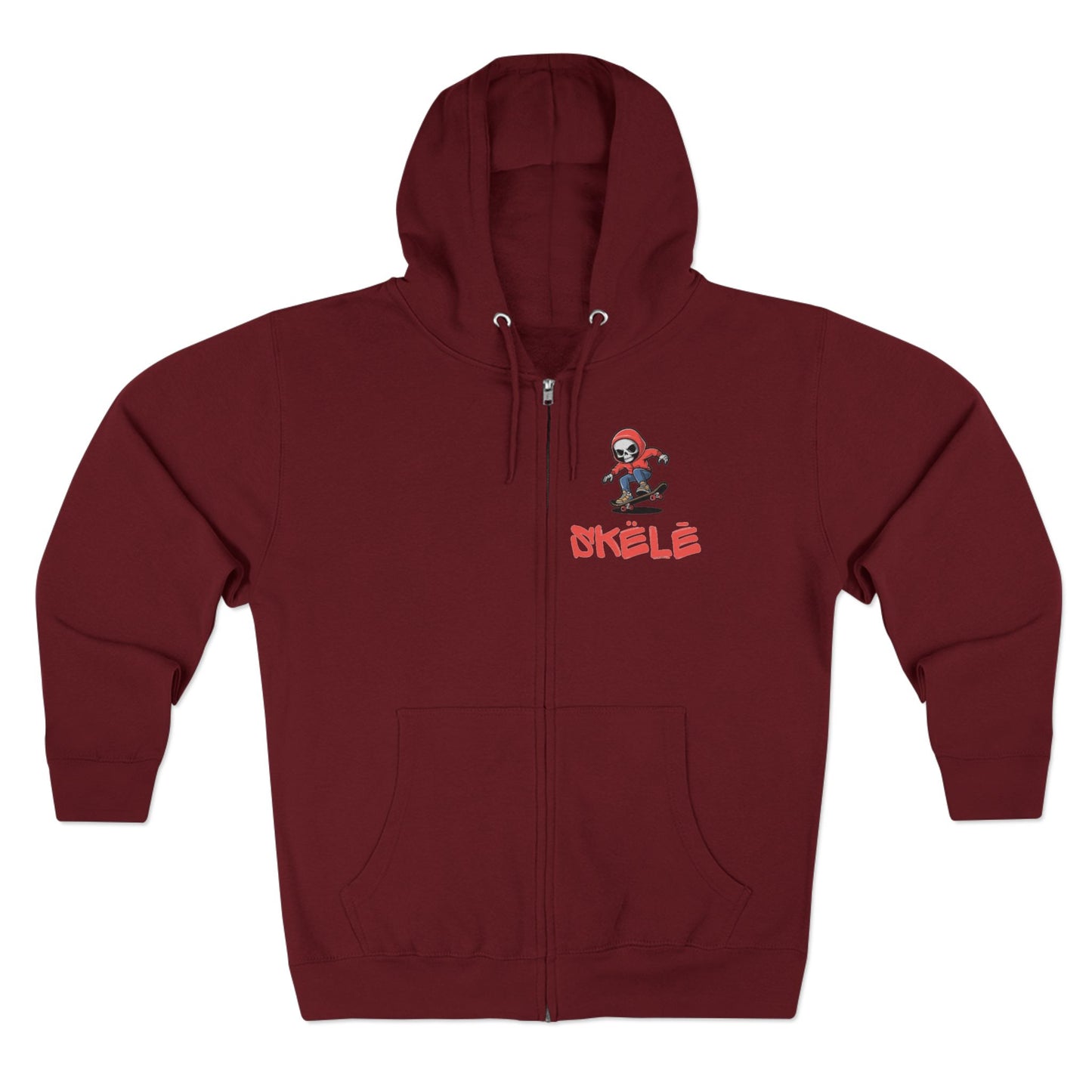 SKëLē Unisex Zip-Up Skater Hoodie