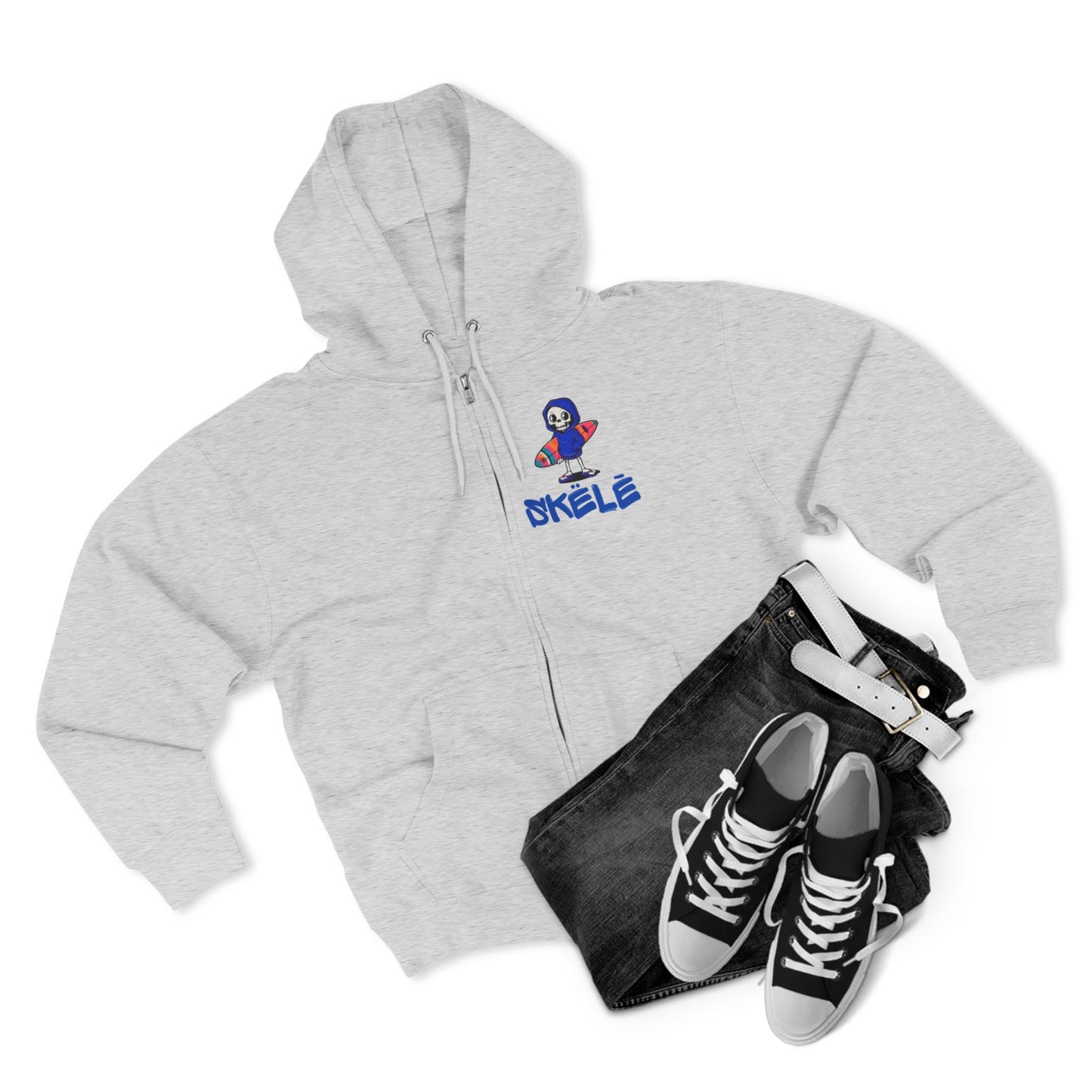 SKëLē Unisex Zip-Up Surfer Hoodie