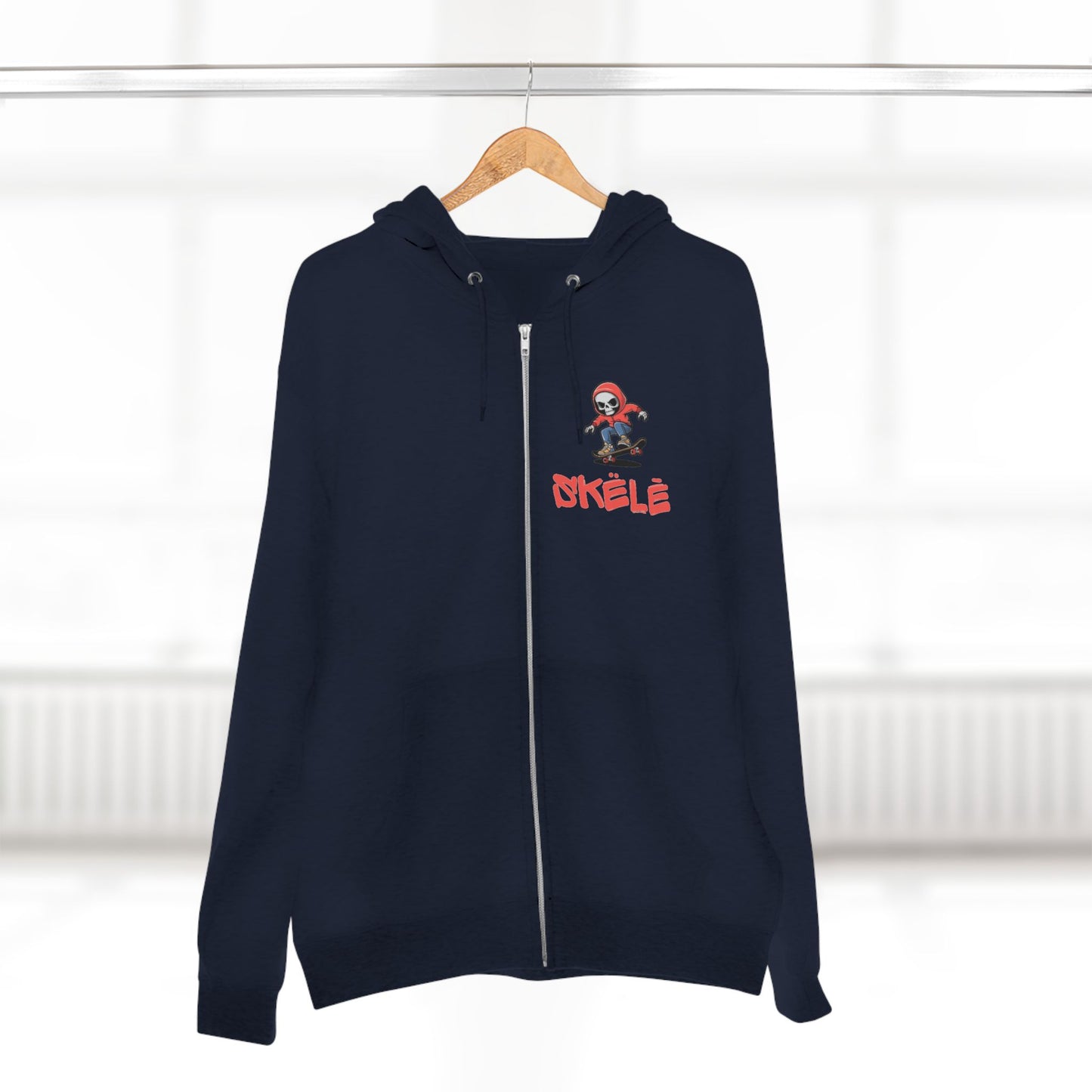 SKëLē Unisex Zip-Up Skater Hoodie