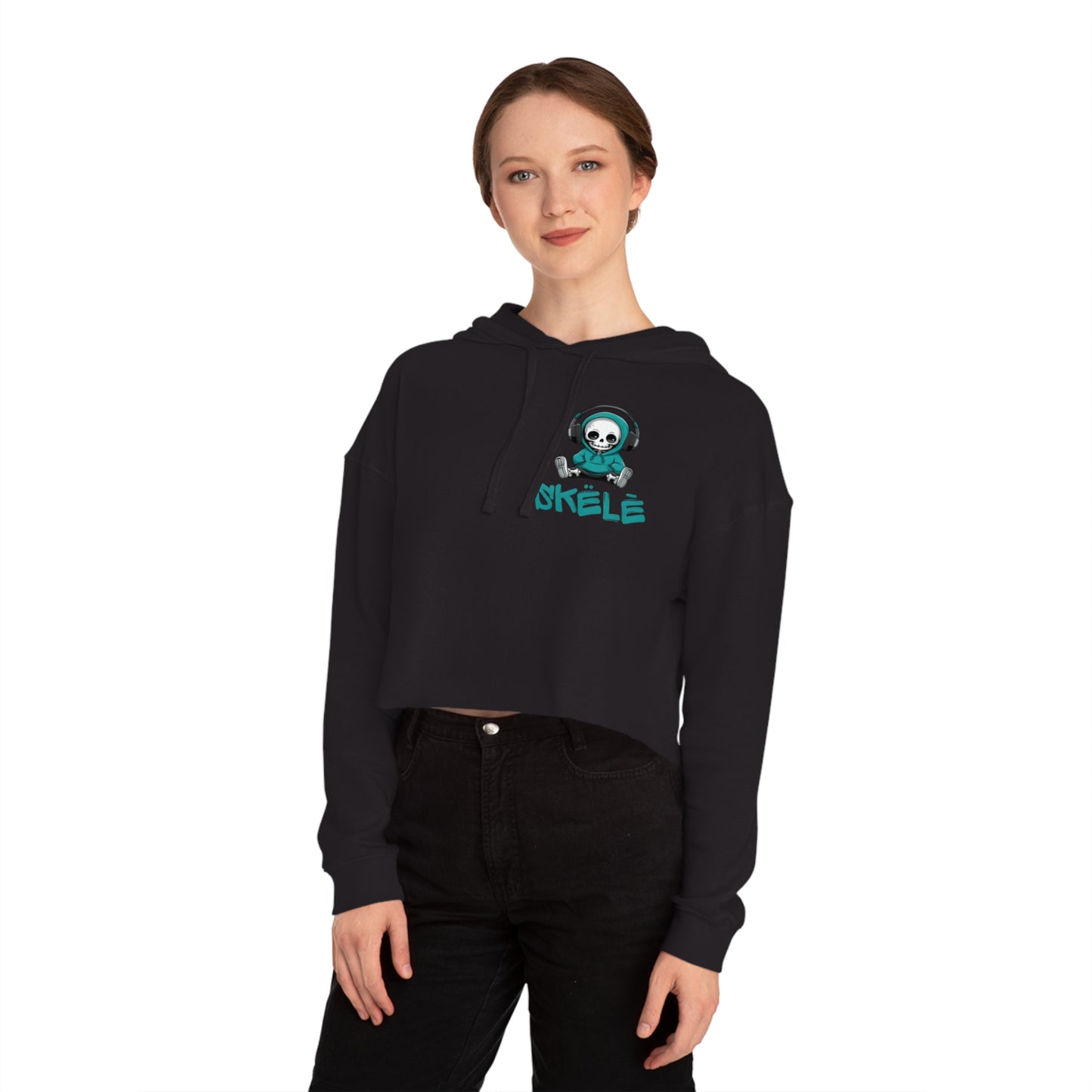 SKëLē Cropped Music Lover Hoodie