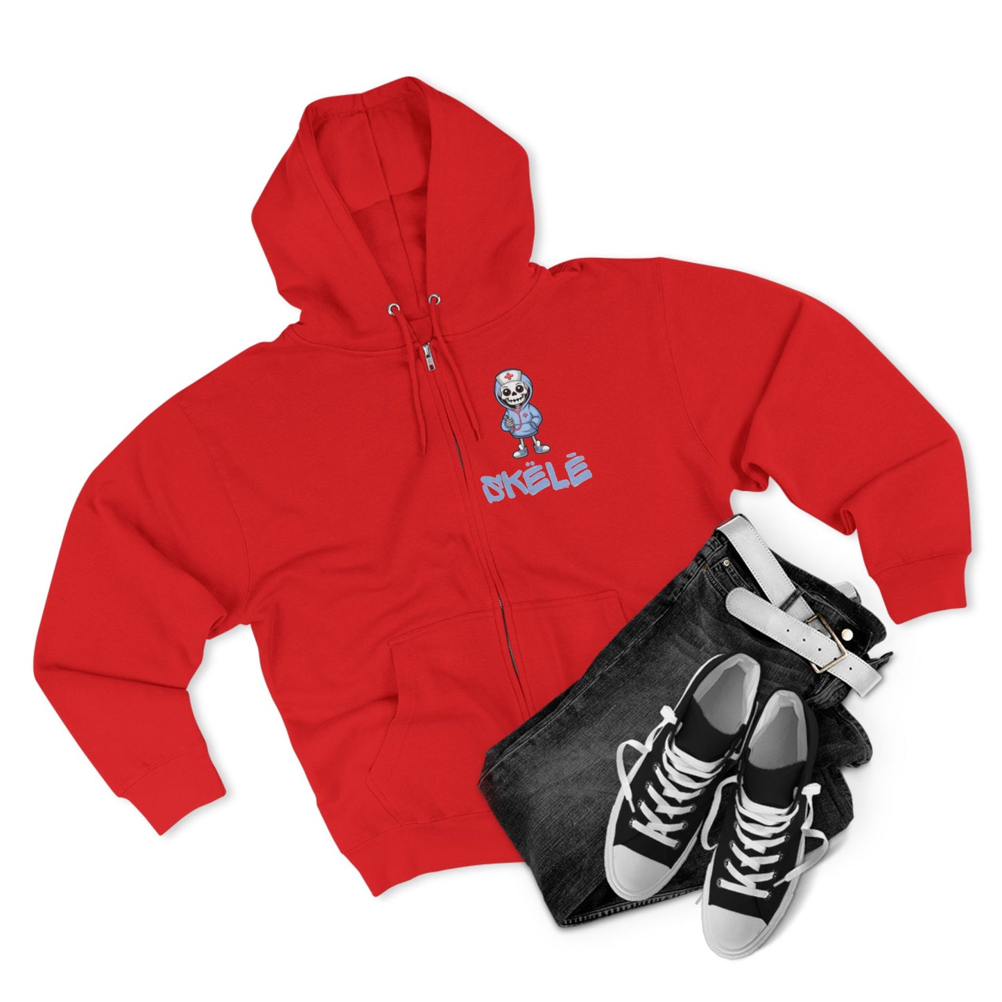 SKëLē Unisex Zip-Up Nurse Hoodie