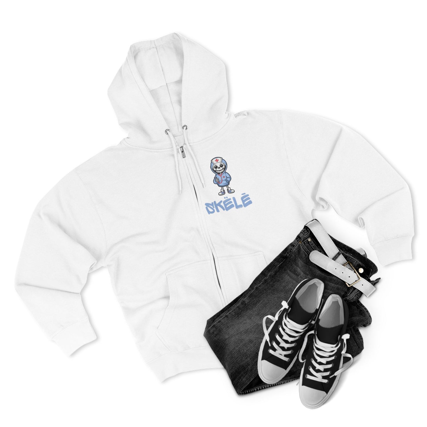 SKëLē Unisex Zip-Up Nurse Hoodie
