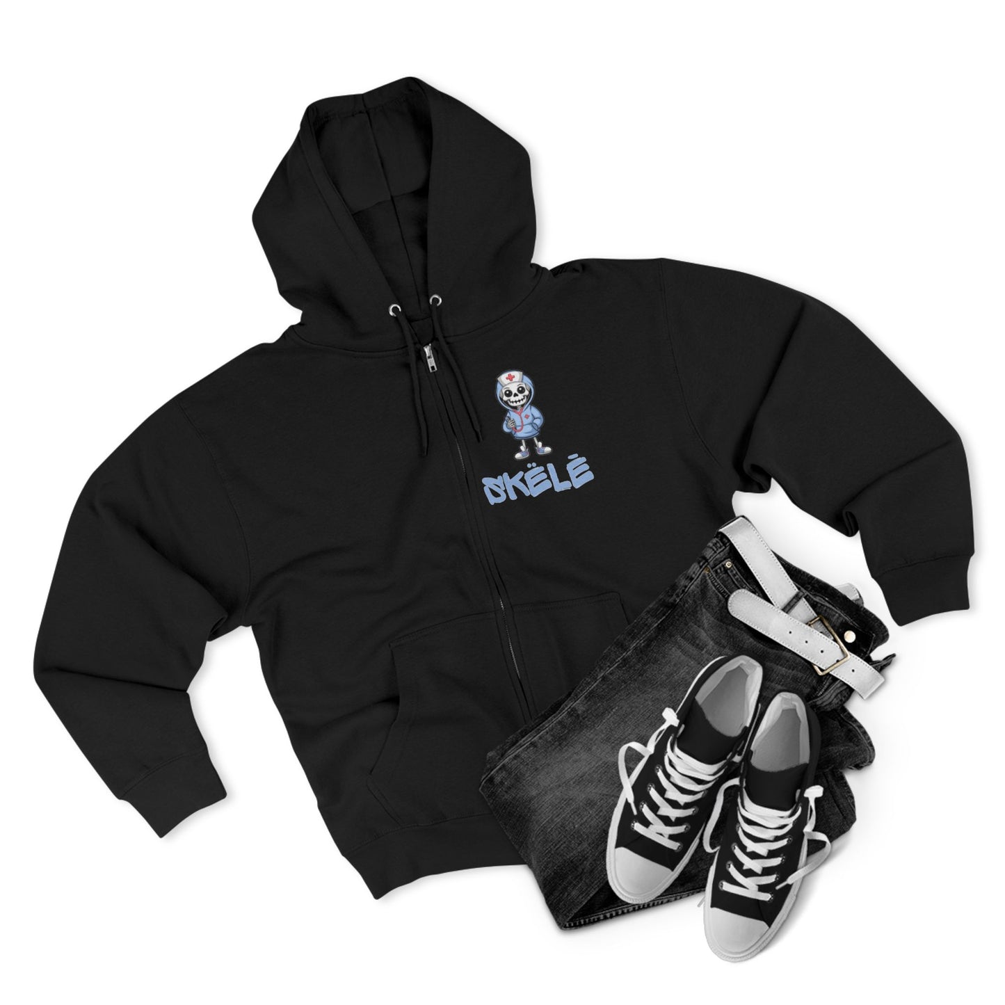 SKëLē Unisex Zip-Up Nurse Hoodie