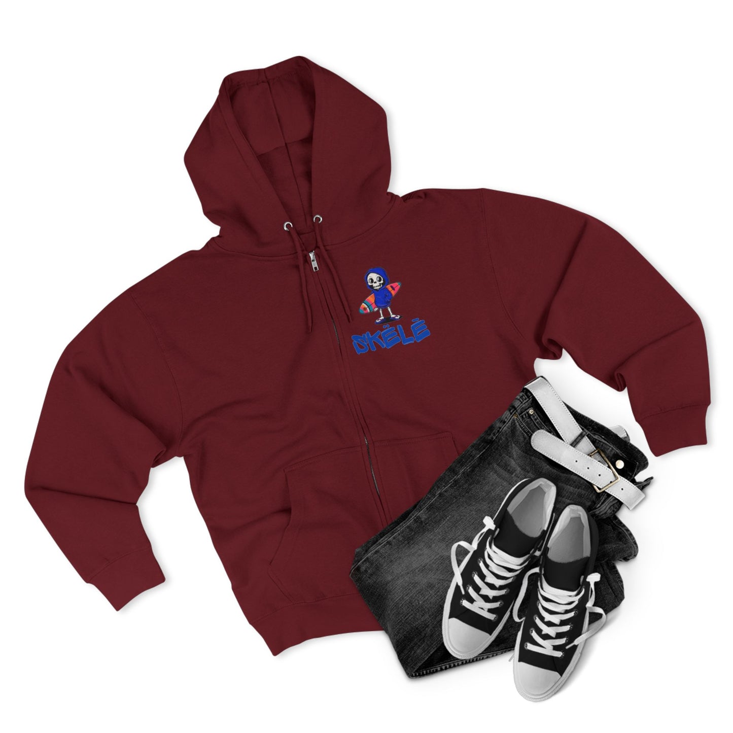 SKëLē Unisex Zip-Up Surfer Hoodie