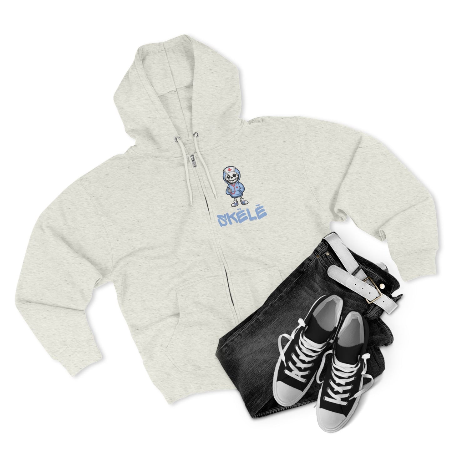 SKëLē Unisex Zip-Up Nurse Hoodie