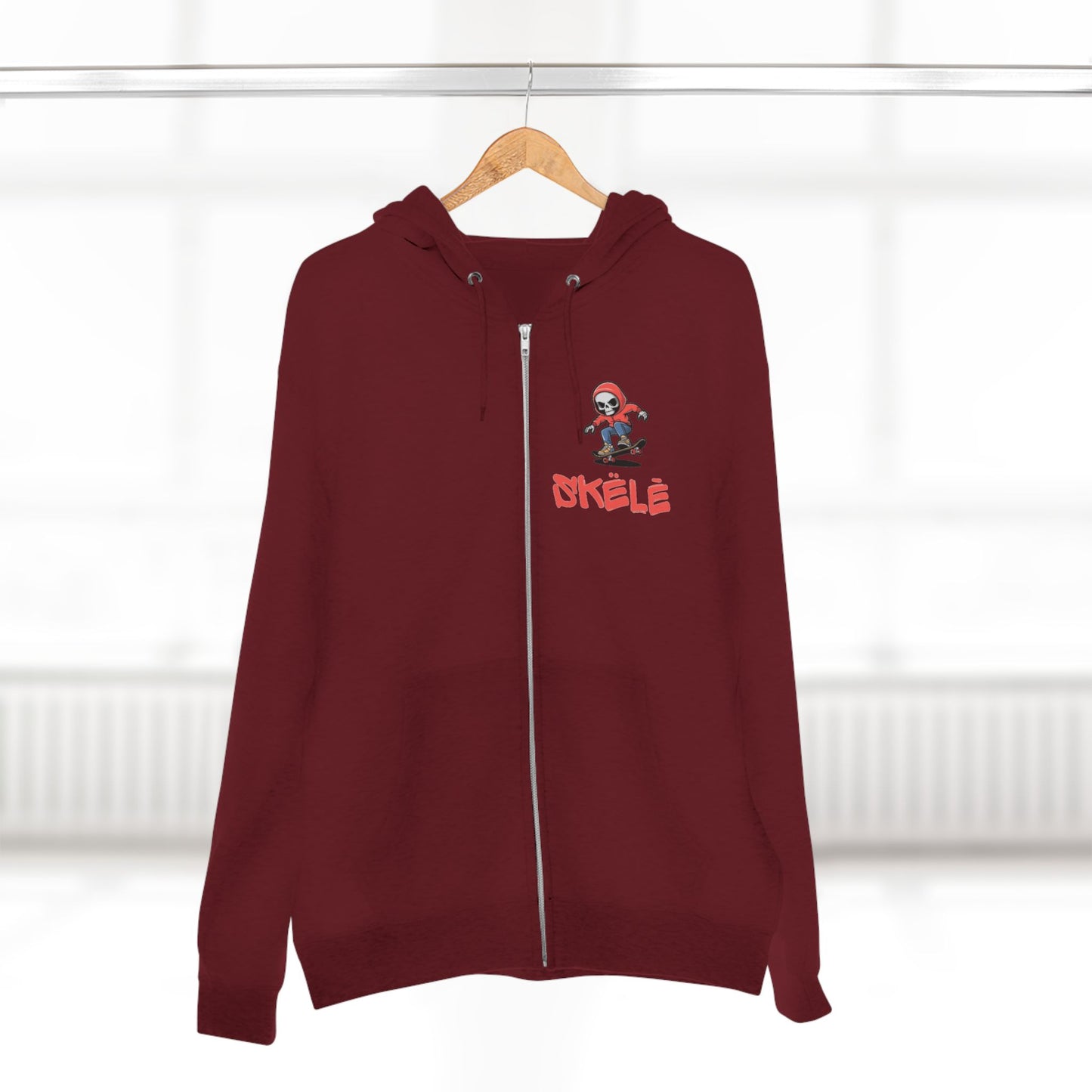 SKëLē Unisex Zip-Up Skater Hoodie